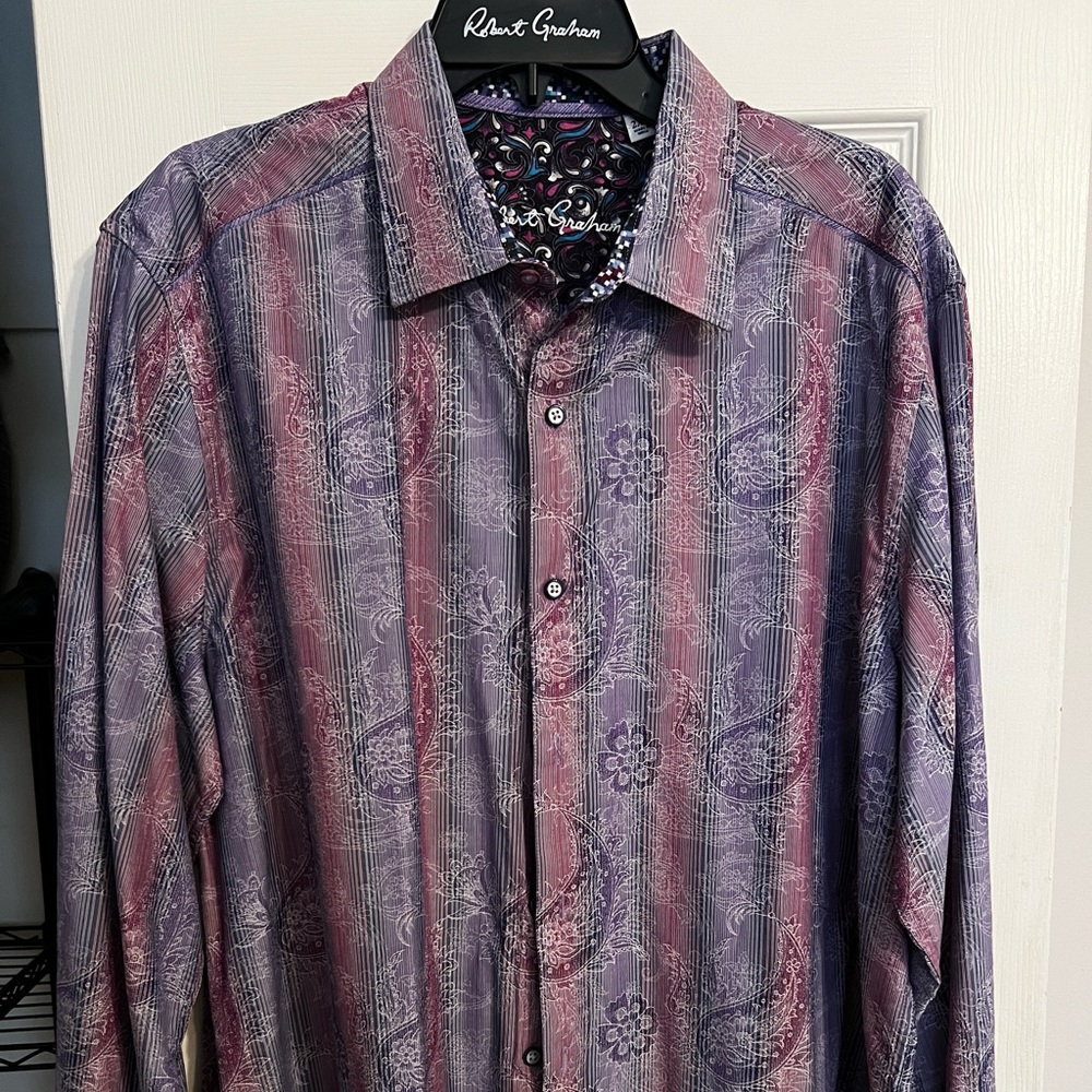 Robert Graham XXL beautiful pattern, great flip cuff